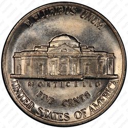 5 центов 1988, Томас Джефферсон - Реверс