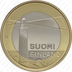 5 евро 2013, маяк острова Сельскер - Аверс