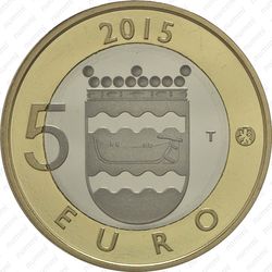 5 евро 2015, ёж - Аверс