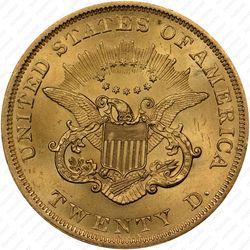 20 долларов 1851, голова Свободы