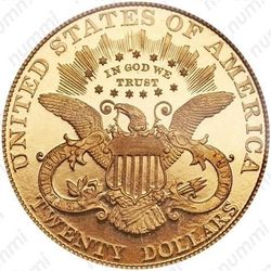 20 долларов 1883, голова Свободы