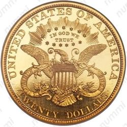 20 долларов 1886, голова Свободы