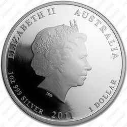 1 доллар 2011, год кролика