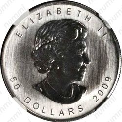 50 долларов 2009, кленовый лист