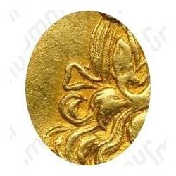 1 червонец 1729, с бантом у лаврового венка