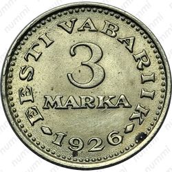 3 marka 1926 - Реверс