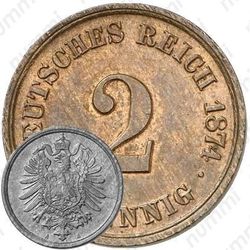 2 пфеннига 1874