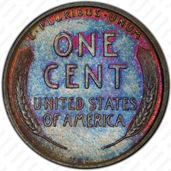 1 цент 1909, пшеничный цент - Реверс