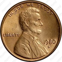 1 цент 1980 - Аверс