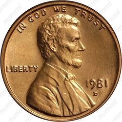 1 цент 1981 - Аверс