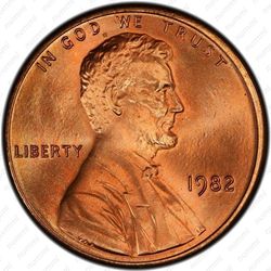 1 цент 1982 - Аверс