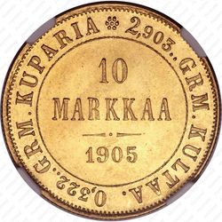 10 марок 1905, L - Реверс