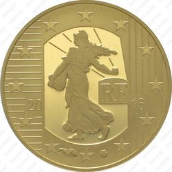 10 евро 2016, сеятельница