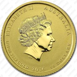 15 долларов 2016, год обезьяны