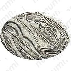 1 рубль 1720, K, портрет в наплечниках, с пальмовой ветвью на груди