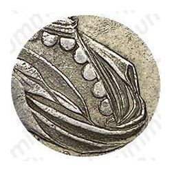 1 рубль 1721, портрет в наплечниках, без инициалов медальера, без пальмовой ветви на груди