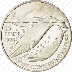 50 пенсов 1998, киты