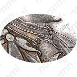 1 рубль 1720, OK, портрет в латах, с пряжкой на плаще, арабески на груди