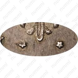 1 рубль 1727, Екатерина, московский тип, портрет вправо, под хвостом орла две звезды