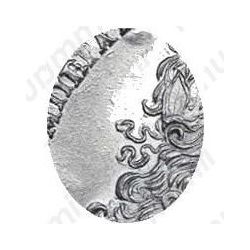 1 рубль 1728, тип 1728 года, с двумя лентами в волосах, голова не разделяет надпись, со звездой на груди, 6 наплечников