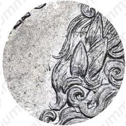 1 рубль 1729, тип 1728 года, без лент у лаврового венка