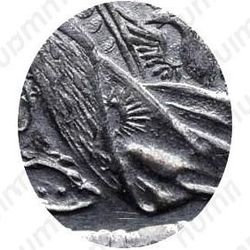 1 рубль 1729, тип 1728 года, с двумя лентами в волосах, со звездой на груди