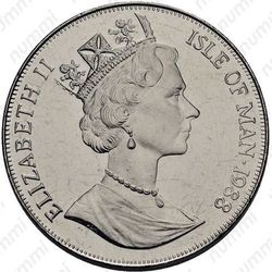 1 крона 1988, Мэнкс - Аверс