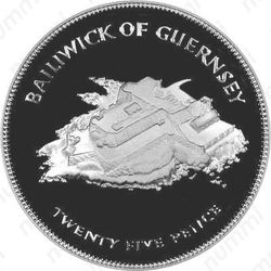 25 пенсов 1977, Елизавета II (серебро)