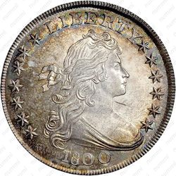 1 доллар 1800, драпированный бюст