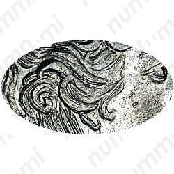 1 рубль 1731, без броши на груди, локон за ухом, голова обычная