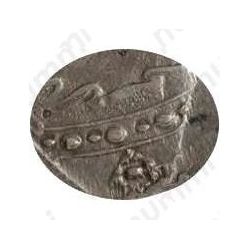 1 рубль 1733, с брошью на груди, без локона волос за ухом