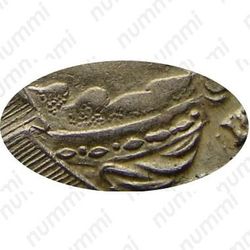 1 рубль 1733, без броши на груди, крест державы узорчатый