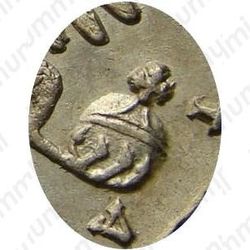 1 рубль 1733, без броши на груди, крест державы узорчатый