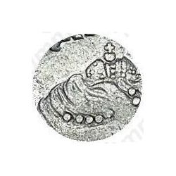 1 рубль 1738, московский тип, 5 жемчужин в прическе