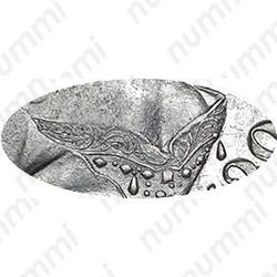 1 рубль 1742, ММД, край корсажа V-образный