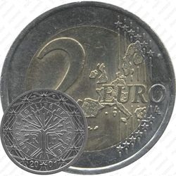2 евро 2001, регулярный чекан Франции