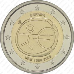 2 евро 2009, 10 лет союзу (Испания) - Аверс