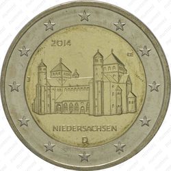 2 евро 2014, церквь Св. Михаила - Аверс