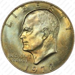 1 доллар 1972, доллар Эйзенхауэра - Аверс
