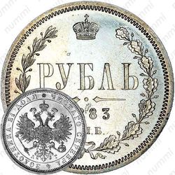 1 рубль 1883, СПБ-АГ