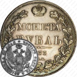 1 рубль 1833, СПБ-НГ