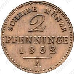 2 пфеннига 1852, A