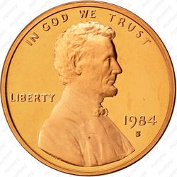 1 цент 1984 - Аверс