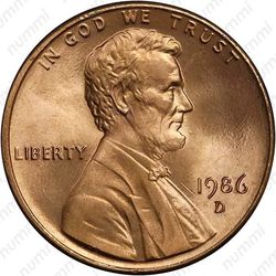 1 цент 1986 - Аверс