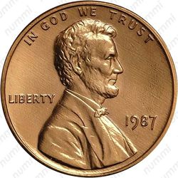 1 цент 1987 - Аверс