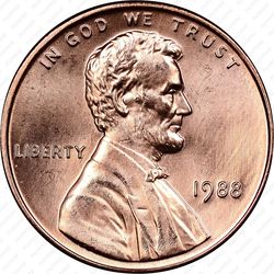 1 цент 1988 - Аверс