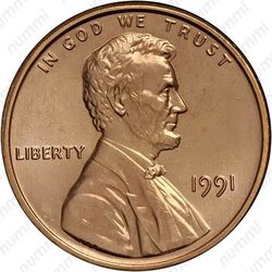 1 цент 1991 - Аверс