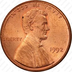 1 цент 1992 - Аверс