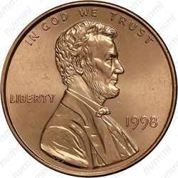 1 цент 1998 - Аверс