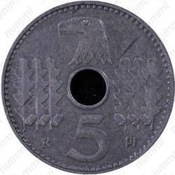 5 рейхспфеннигов 1940, для оккупированных территорий